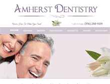 Tablet Screenshot of amherstdentistrypc.com